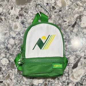 Nature Valley Green and White Mini Backpack NWOT